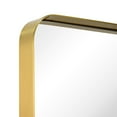 thumbnail image 6 of Empire Art Direct Ultra Stainless Steel Rectangular Wall Mirror Brushed Gold 24" x 36" Gold, 6 of 14