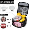 thumbnail image 4 of Insulated Lunch Box for Axolotl Lunch Bag for Work,Picnic,,Travel,Hiking, Beach or Fishing Polyester Axolotl Eat Ramen Theme Lunch Box, 4 of 8