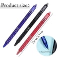 thumbnail image 3 of Erasable Pens Clicker Retractable Gel Ink Pen 0.5mm Fine Point Black Blue Red Ink Smooth Writing Erasable Pen for Office Work Journaling Planning Daily Notes 1PC Fine Point Pen Classroom Essentials, 3 of 8