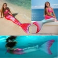 thumbnail image 3 of Mermaid Tail Swimwear with Floral Pattern No Monofin for Women and Girls, 3 of 7