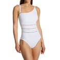thumbnail image 3 of Women's Bleu Rod Beattie SM22970 Behind The Seams One Shoulder One Piece Swimsuit (White 10), 3 of 4