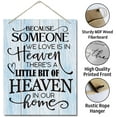 thumbnail image 5 of Zomyto Vintage Sign Because Someone We Love is in Heaven, There's A Little Bit of Heaven in Our Home, Hanging Printed Wall Plaque Wood Signs 10x8 inch, 5 of 5