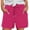 Hot Pink, variant on Kvture Women Shorts for Seniors Summer Casual High Waisted Drawstring Wide Leg Womens Short Shorts Red S