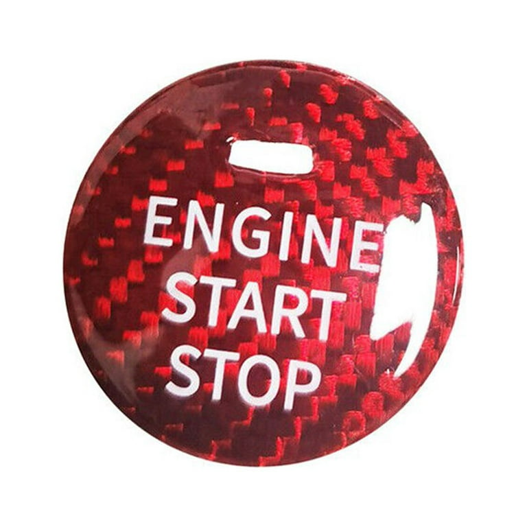 Unique Bargains Engine Start Stop Button Cover Trim Sticker Kit