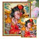 thumbnail image 1 of Hilo de bordar de algodón completo 11CT estampado de tigre y niña Wdftyju 50x60cm, 1 of 9