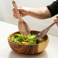 thumbnail image 4 of 2Pcs Wooden Spoon and Fork Set Brown Flat for Kitchen Cutlery Sets Ecofriendly, 4 of 8