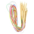 thumbnail image 1 of Double End Tube , Bamboo  Knitting  Set Tube Connection Double-Pointed Knitting Needle 18Pcs  For Cushions For Sweaters For Scarves 40cm,60cm,80cm,100cm,120cm, 1 of 8