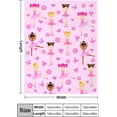 thumbnail image 2 of Cute Girl Ballerina Blanket Super Soft Warm Flannel Throw Blankets Dance Blankets for Sofa Couch Bed Decoration Girls Adult All Season Gifts 80"x60", 2 of 6