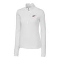 thumbnail image 2 of Women's Cutter & Buck White New Mexico State Aggies Traverse Stretch Quarter-Zip Pullover Top, 2 of 3