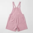 thumbnail image 2 of APEXFWDT Women's Summer Linen Cotton Short Jumpsuits Sleeveless Loose Wide Leg Overall Shorts Romper with Pockets,S,Pink, 2 of 8
