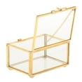 thumbnail image 4 of veasfak Geometric Glass Jewelry Box Table Plants Container 16.5 x 12 x 4cm, 4 of 5
