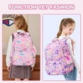 thumbnail image 4 of Soda Candy Backpacks Kawaii Printed Bookbags, Lightweight School Backpack, Waterproof Backpacks, Pink Dinosaur, 4 of 10