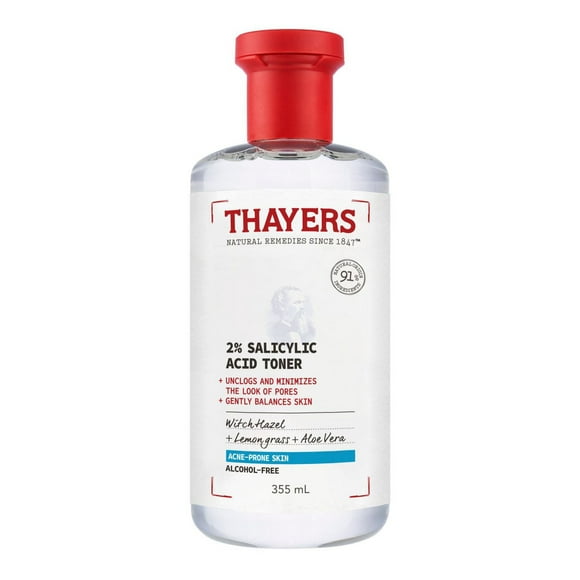 Thayers 2% d'acide salicylique SA Toner Pour les peaux acnéique, Sans alcool