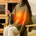 thumbnail image 3 of Heated Shawl Wraps For Women Corded Heated Blanket Soft Zipper Shawl Wraps 2025 Winter Warm USB Powered Heating Scarf Electrics Blanket, 3 of 7