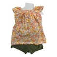 thumbnail image 2 of Carter's Baby & Toddler Girl's 2 Piece Short Sleeve Ruffle Top & Short Set, 2 of 2