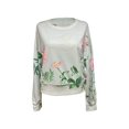 thumbnail image 7 of Cute Sweatshirts for Womens Y2K Preppy Graphic Crewneck Long Sleeve Sweatshirt Fall Cropped Oversized Trendy Soft Floral Print Sweatshirt for Women Daily Travel Office Outfits, Light Blue L, 7 of 7