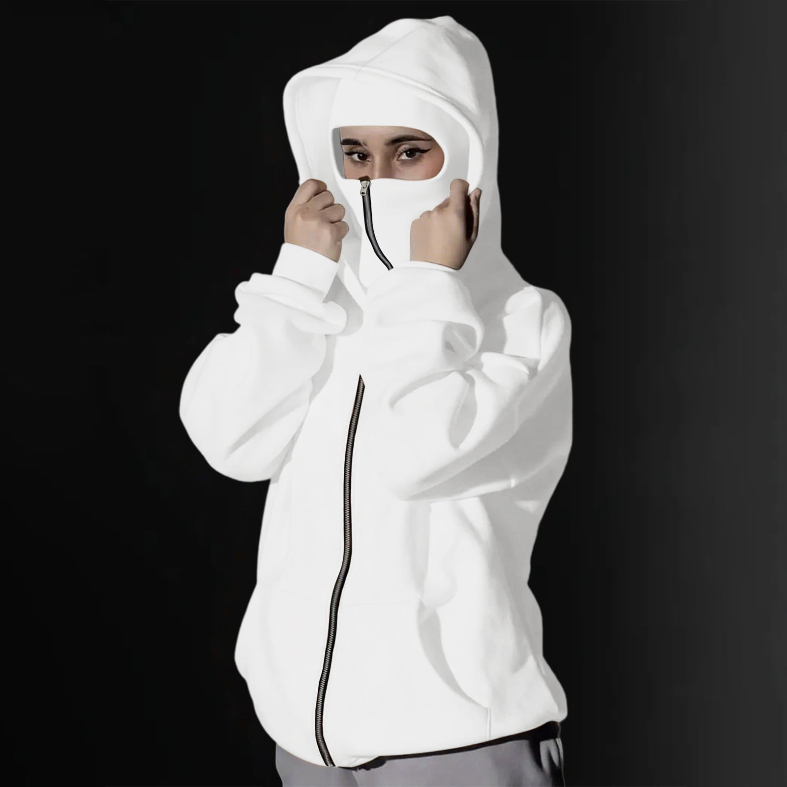 yardsong Full Zip Hooded Sweatshirt for Women Double Layered