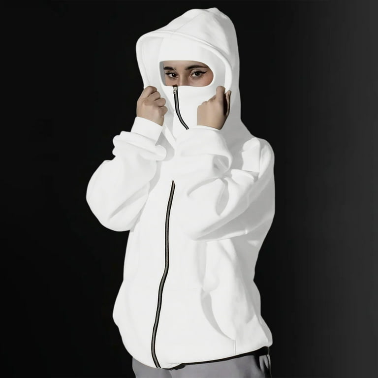 MaFYtyTPR Women's Sweatshirts with Mask Fashion Balaclava Hoodie