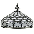 thumbnail image 2 of Amora Lighting Tiffany Style Hanging Pendant Lamp 18" Wide Stained Glass White Game Living Dining Room Gift AM221HL18B, 2 of 5
