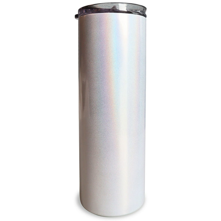 Glitter Stainless Steel Sublimation Skinny Tumbler - 20 oz.