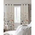 thumbnail image 3 of Spring Floral Blackout Curtains 54 Inches Long for Bedroom, Watercolor Rustic Summer Botanical Thermal Insulated Room Darkening Black Out Window Curtain Panels Grommet Drapes for Living Room, 3 of 8