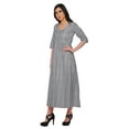 thumbnail image 2 of Moomaya Haut Indien Imprimé Robe Kurti Longue Tunique à Manches 3/4 Robes pour Femmes, 2 of 5