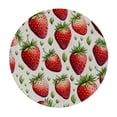 thumbnail image 4 of HAOXIT  Red Strawberry Round Tablecloth Lovely Fruit Fresh Berry Tempting Bright Watercolor Art Table Cloth Polyester Tablecloths for Home Decor, Parties, Picnic 31-35, 4 of 8