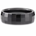 thumbnail image 2 of Black Ceramic Faceted Polished Ring, 2 of 2