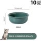 thumbnail image 2 of Ceramic Cat Bowl Cat Food and Water Bowl Kitty Bowl Pet Supplies (300ml, Dark Green), 2 of 4