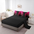 thumbnail image 5 of Feelyou Abstract Ombre Twin Bedding Sets 7-Piece, Red Stripes Lines Bedding Comforter Set, 5 of 8