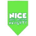 thumbnail image 5 of Christmas Pet and Dog Bandana Screen Printed, "Nice Until Proven Naughty", 5 of 10