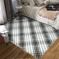 thumbnail image 7 of FairOnly Runner Rug 2' x 6' Modern Soft Rug Washable Area Rug Non Slip Rug Plaid Design Area Rug for Hallway Bathroom, Black-gray, 7 of 7