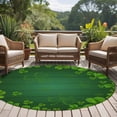 thumbnail image 4 of Round Rug 5Ft Washable Non-Slip, St. Patrick's Day Circle Area Rugs for Living Room Bedroom, Green Shamrock Wooden Grain Spring Indoor Floor Mats Carpet Runner for Home Decor Aesthetic, 4 of 8