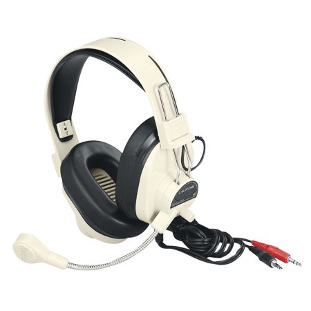 UPC: 0610356212004 | Deluxe Multimedia Stereo Headset with Boom Microphone with Dual 3.5mm plugs