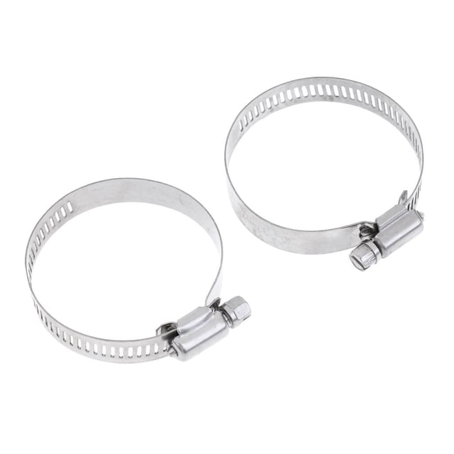 2 Piezas Tornillo Sinfín Clips de Manguera Abrazaderas de Tubo perfecl Acero Inoxidable 304 33-57mm