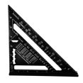 thumbnail image 1 of Protracteur Carré de Menuiserie, Règle Triangulaire en Alliage d'Aluminium pour Ingénieur Charpentier Noir, Argent, Bleu, 1 of 7
