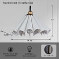 thumbnail image 2 of Modern Two-Tone Brass Finish Wall Sconce, Natural Linen Pleated Fabric Lampshade, Indoor Wall Lamp for Living Room, Bedroom, Dining Room, 2 of 10