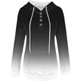 thumbnail image 5 of WEAIXIMIUNG Chandails en Molleton Courts pour Femmes Chandail à Capuchon Automne et Hiver Style de Rue Changeant Progressivement de Couleur Col à Boutons Poche Cordon de Serrage Chandail à Capuchon de Sport Décontracté (2), 5 of 5