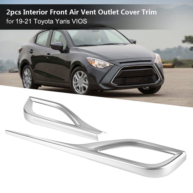 Acouto 2pcs Front Air Vent Outlet Cover Trim For Yaris VIOS XP150 2013-2018