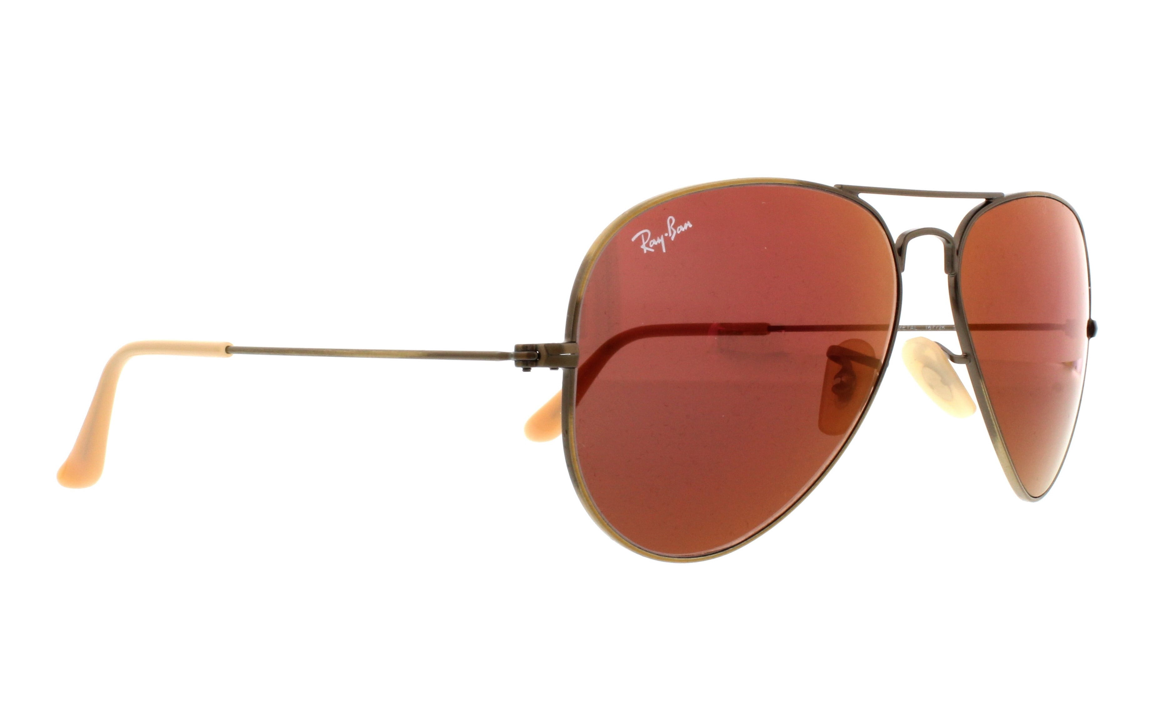 Ray-Ban Men's Aviator RB3025-167/2K-58 Gold Aviator Sunglasses