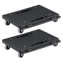 2-Pack Heavy Duty Furniture Dolly, 500 lbs Capacity Each, 4-Wheel Moving Cart with Interlocking Design - Portable Flat Rollers for Furniture & Appliances, Black