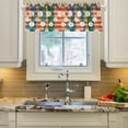 thumbnail image 2 of Yayeee Kitchen Valance Rod Pocket 54" x 18" Living Room Window Curtain, Green Checkered Daisy, 2 of 6