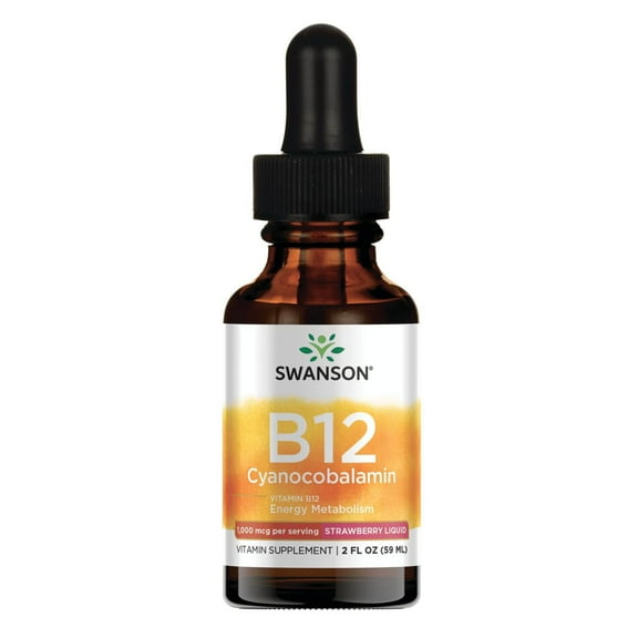 Swanson Vitamin B-12 Sublingual Liquid 1Vitamin 000 mcg 2 fl Ounce (59 ml) Liquid