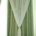 thumbnail image 3 of Blackout Curtains for Kids Girls Bedroom Living Room, Double-Deck Cloth & Blackout Floor-standing Curtain Star Hollow Curtain Drape, 3 of 5