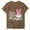 Brown, variant on UTTOASFAY Easter Tops for Women Easter Bunny Egg Printed Short Sleeve Round Neck Loose Casual T-Shirt,Women's Easter Shirts Navy L