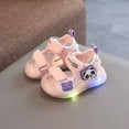 thumbnail image 2 of CAIVO Summer Soft Sole Walking Shoes Boys Girls Light Up Sandals Toddlers Kick Beach Shoes Cartoon Solid Color Sandals for Children, 2 of 4
