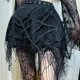 thumbnail image 5 of Faldas irregulares de malla para mujer, falda de señora con cremallera de pentagrama, estilo gótico punk, falda de señora, faldas de club sueltas informales, S, 5 of 7