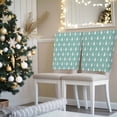 thumbnail image 3 of Christmas Tree Chair Covers Set of 1 Green Christmas Snowflake Winter Xmas Chair Back Covers Stretch Removable Washable Slipcovers Protector for Dining Room Kitchen Party Decor, 3 of 5