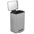 thumbnail image 4 of Innovaze 13 Gallon/50 Liter Rectangular Stainless Steel Step-on Trash Can for Kitchen, 4 of 9