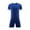 Dark Blue, variant on CYRBOKO Boy's Athletic Outfit Sets, Short Sleeve Breathable Elastic Waist Quick-dry Top and Shorts Sets Dark Blue Size 6 T